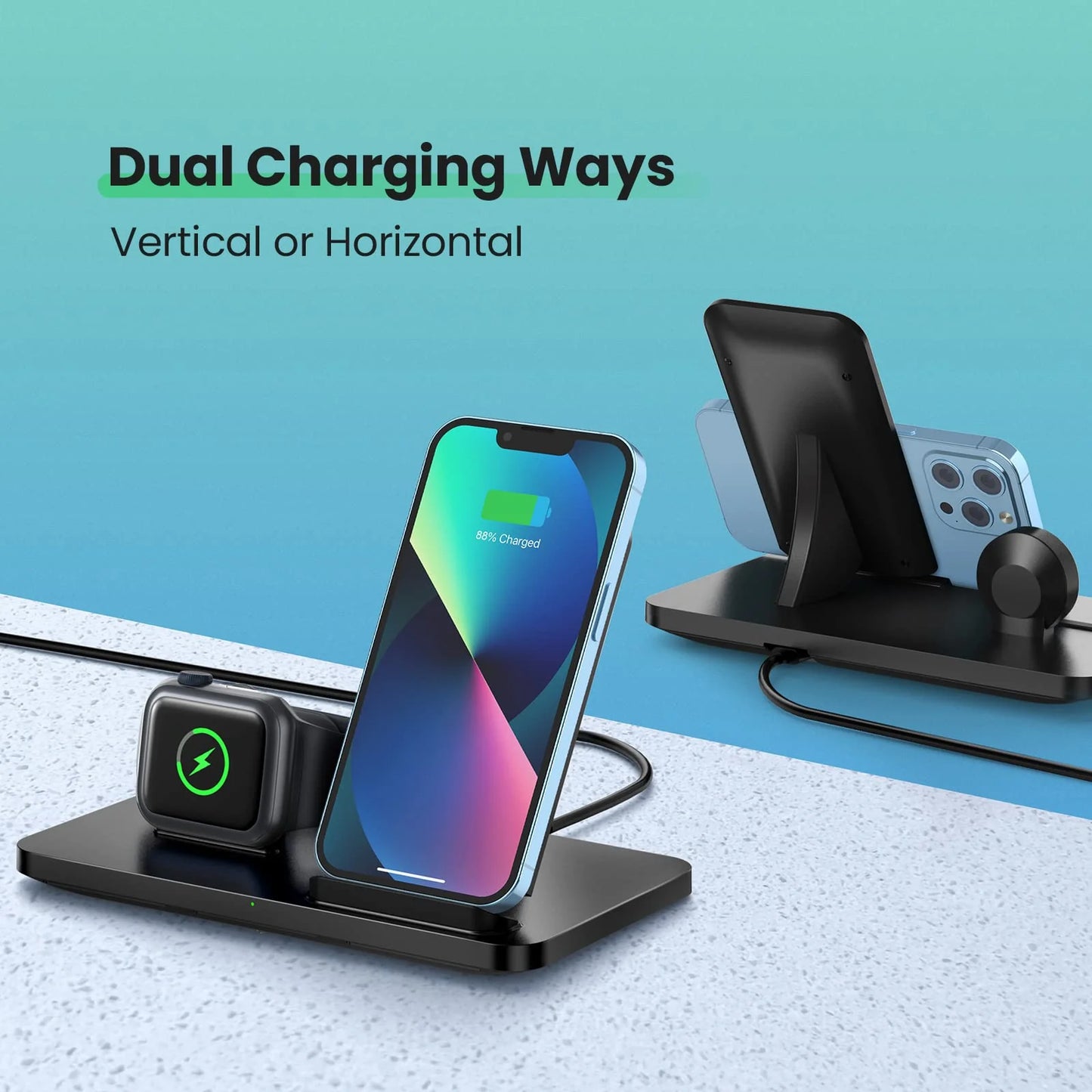 2 in 1 Wireless Charging Stand with Pad