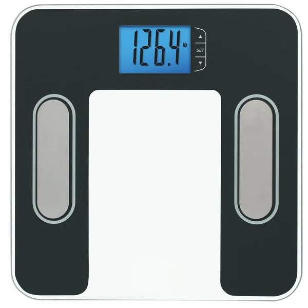 Body Composition Scale, Black with Stainless Steel Accents