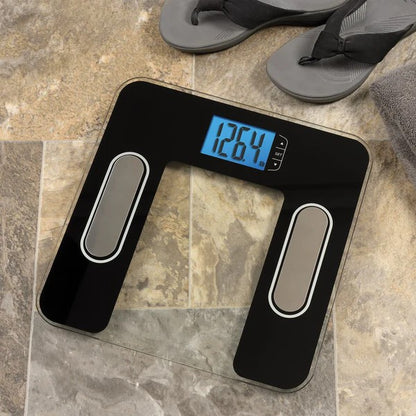 Body Composition Scale, Black with Stainless Steel Accents